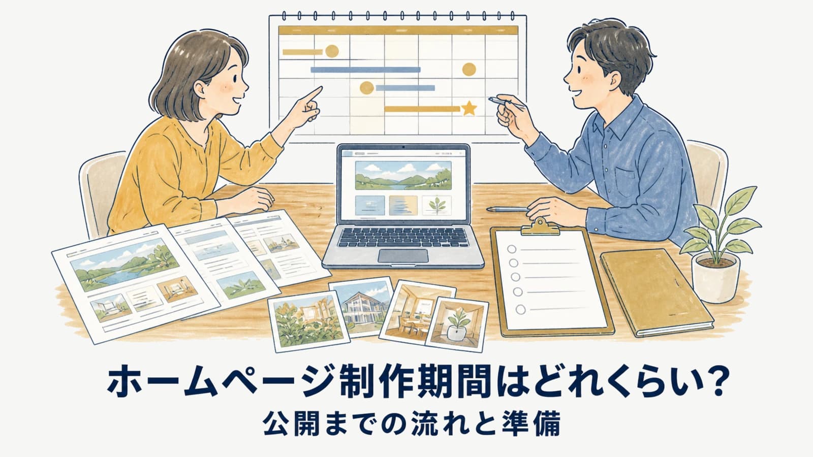 ホームページ制作期間はどれくらい?公開までの流れと準備