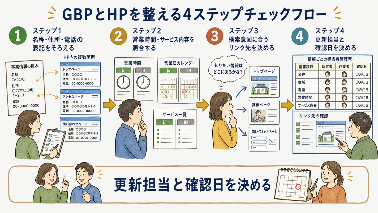 GBPとHPを整える4ステップチェックフロー