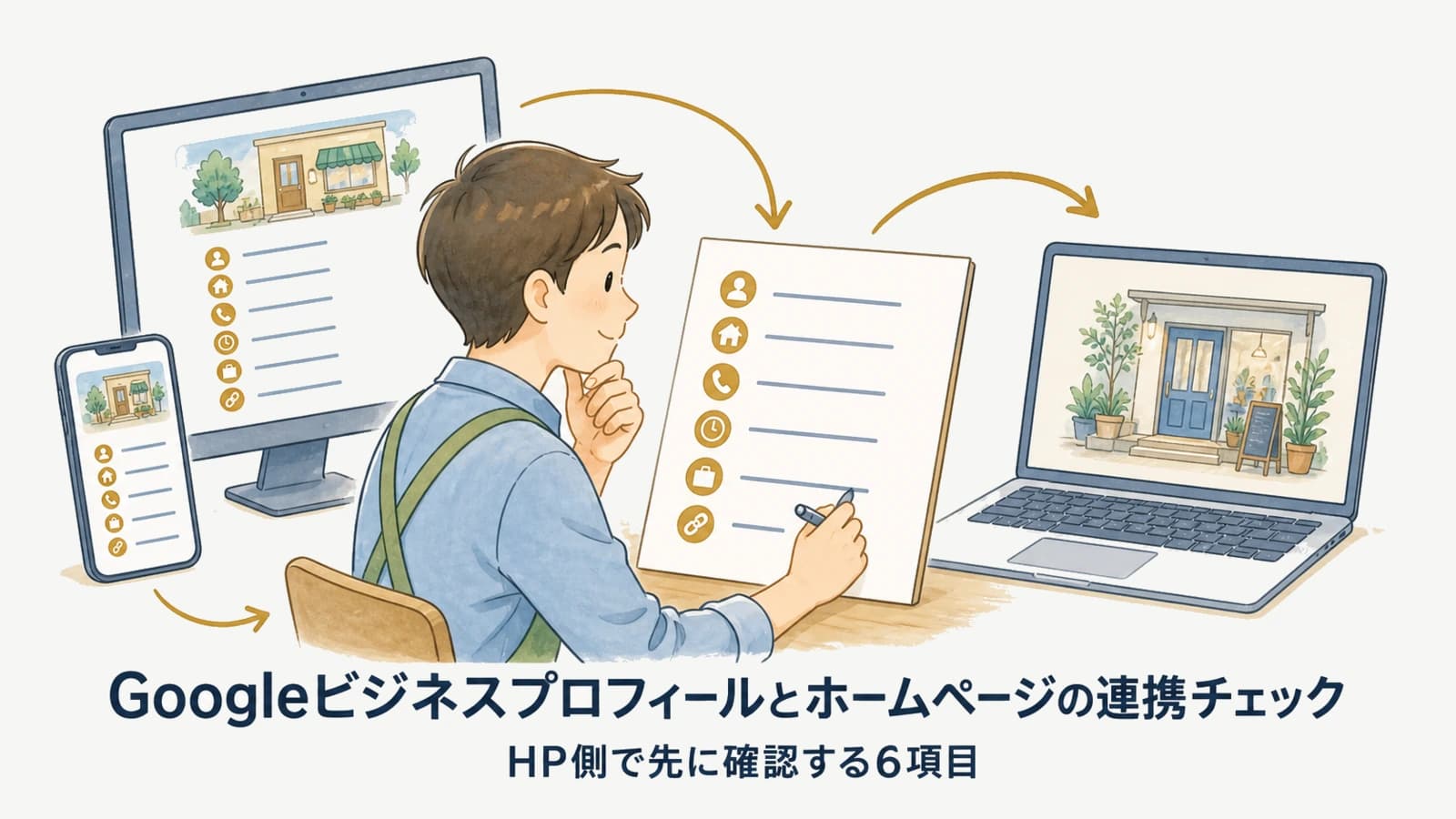 Googleビジネスプロフィールとホームページの連携チェック