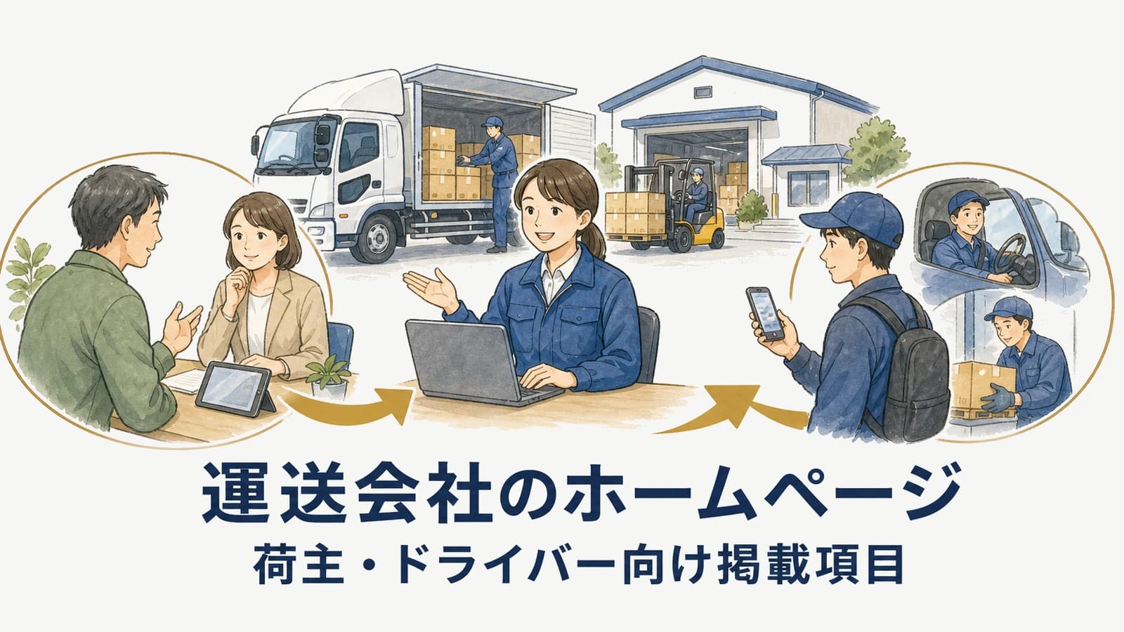 運送会社のホームページ|荷主・ドライバー向け掲載項目