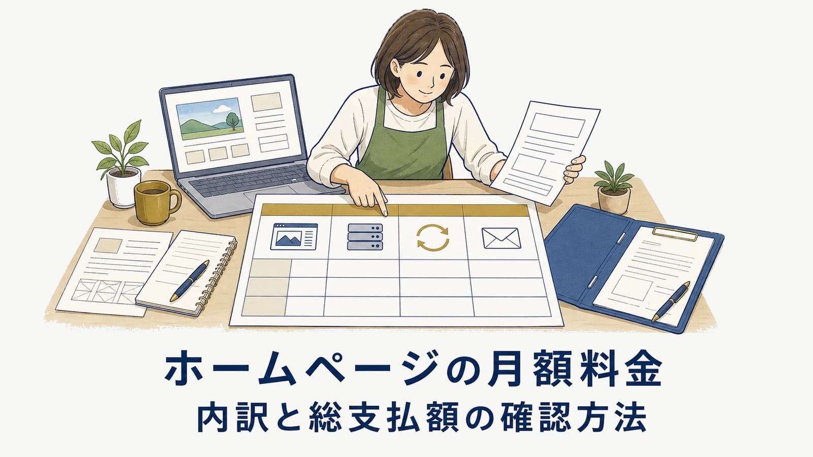 ホームページの月額料金|内訳と総支払額の確認方法【2026年版】