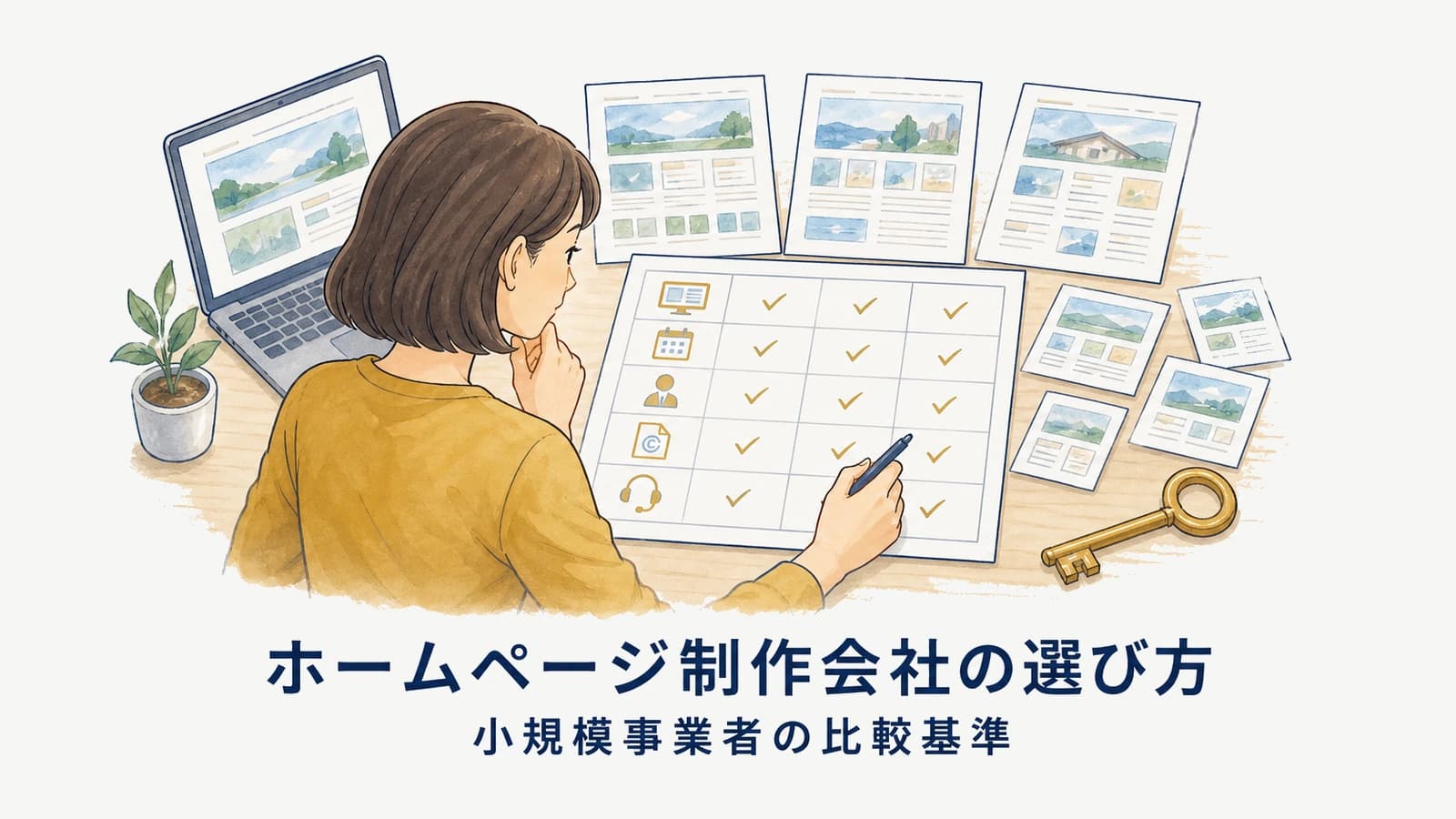ホームページ制作会社の選び方|小規模事業者の比較基準