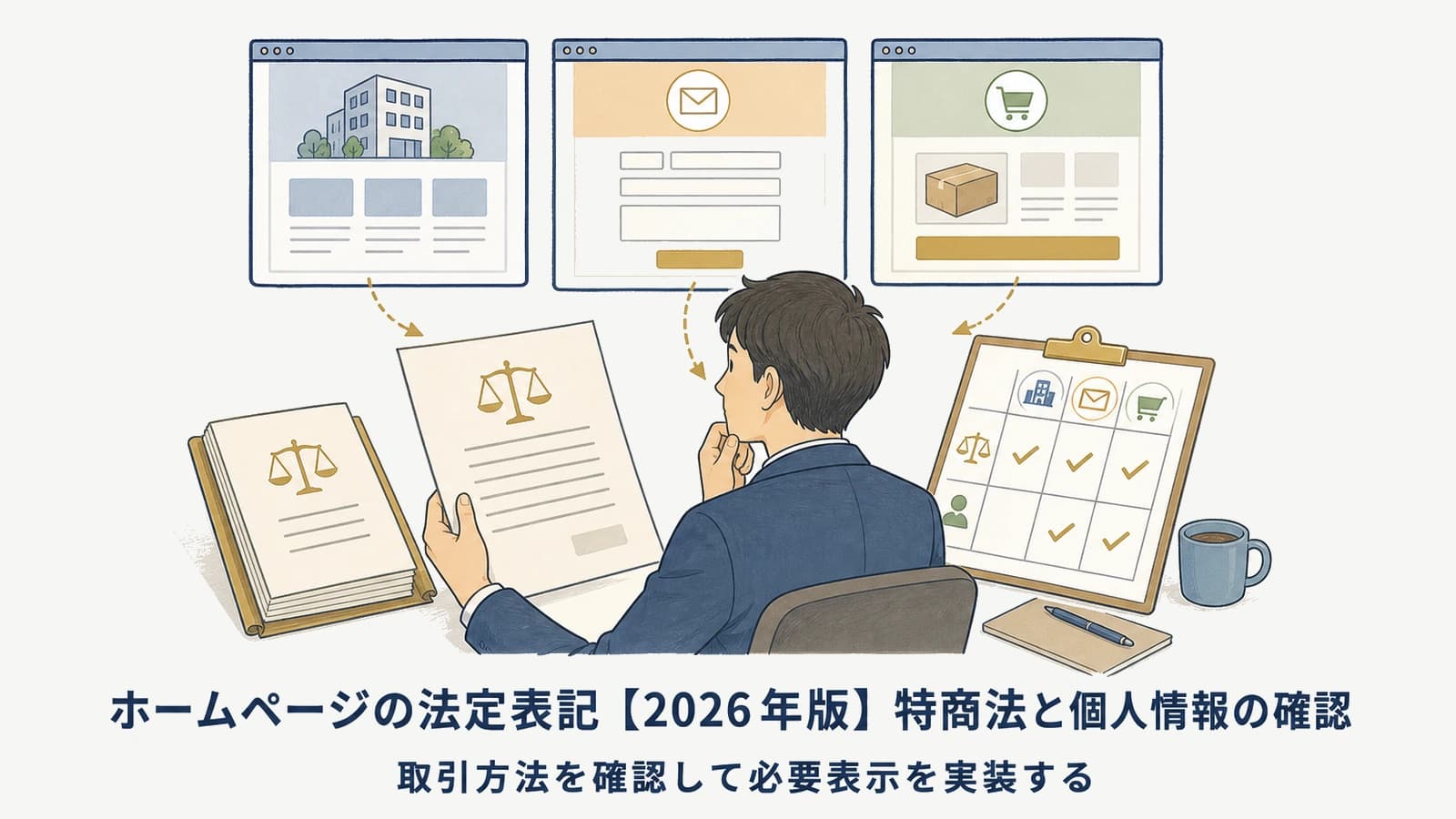 ホームページの法定表記【2026年版】特商法と個人情報の確認