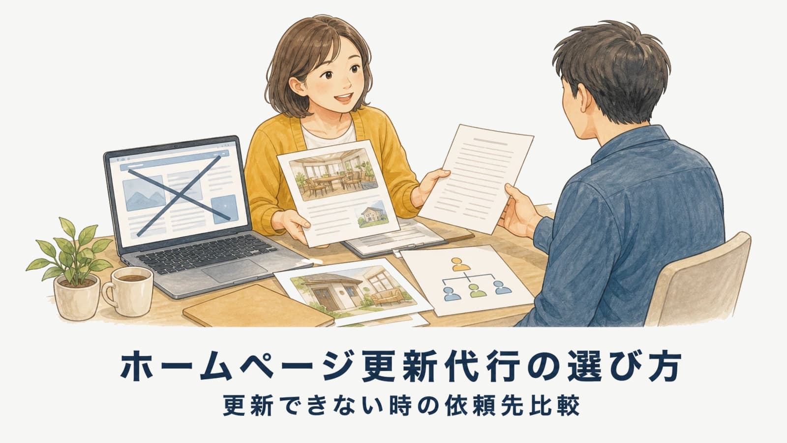 ホームページ更新代行の選び方|更新できない時の依頼先比較