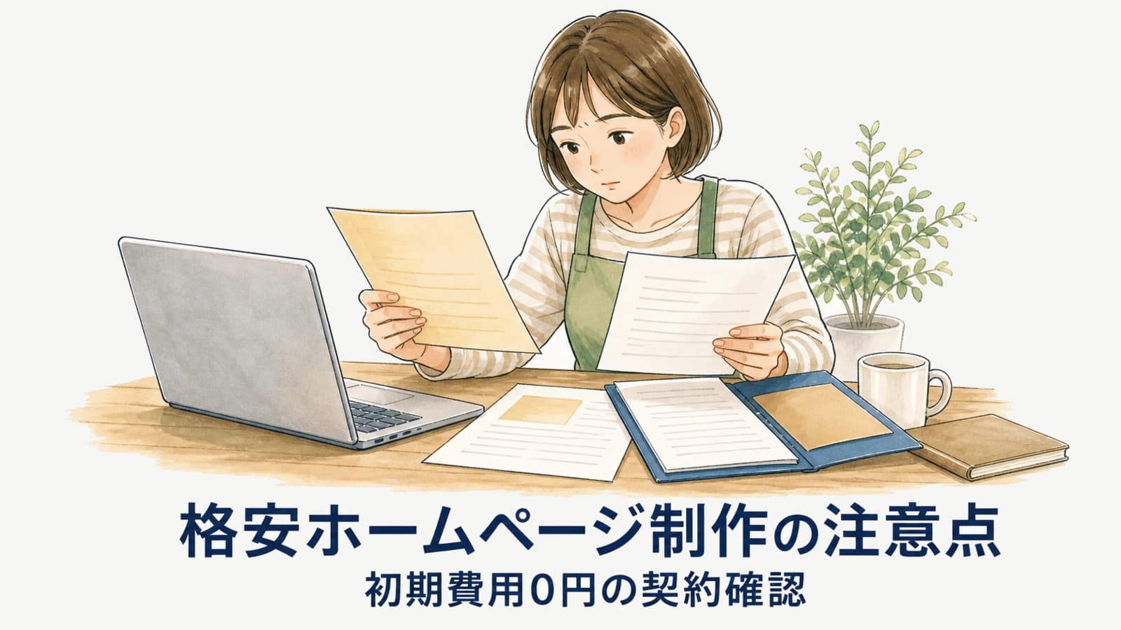 格安ホームページ制作の注意点|初期費用0円の契約確認